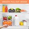 Sorbus Clear Stackable Pull Out Refrigerator Organizer Bins - for Kitchen, Refrigerator, Freezer, Organization and Storage